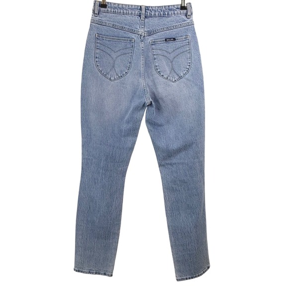 ROLLA'S Dusters Jeans High Rise Slim Fit Ripped Knee Light Wash Denim 28 - Picture 9 of 16